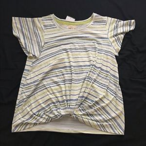 Cupio blue/yellow/white striped shortsleeved